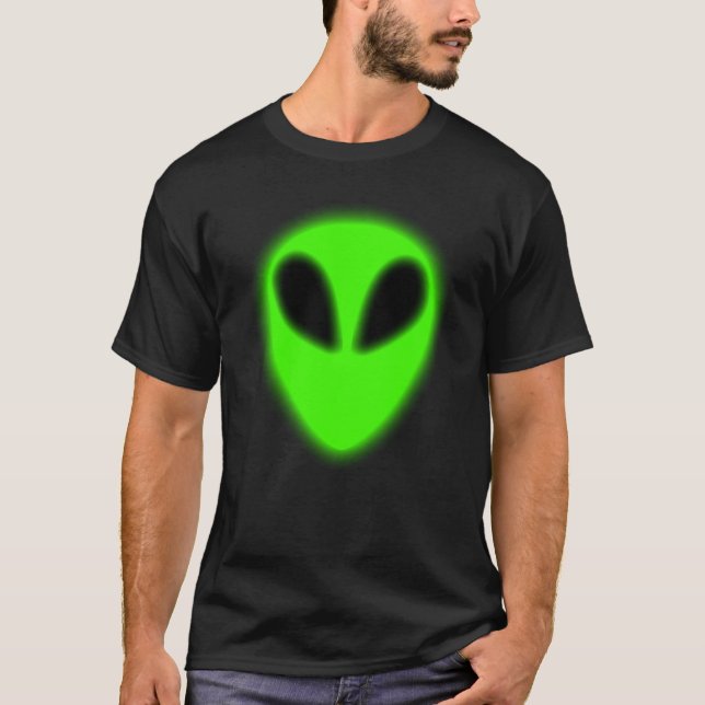 Grönt Alien T-Shirt (Framsida)