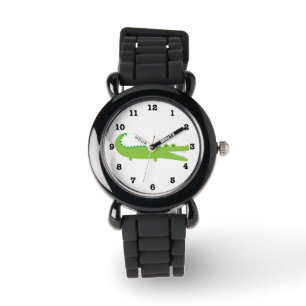 Grönt Alligator Armbandsur