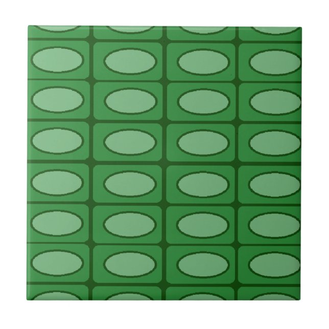 Grönt alligator skin mönster kakelplatta (Framsidan)