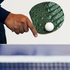 Grönt Alligator Skin Struktur Pingisracket