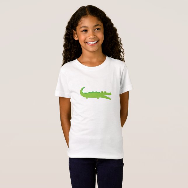 Grönt Alligator T-shirt (Hel framsida)