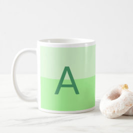 Grönt Alphabet Monogram Kaffemugg