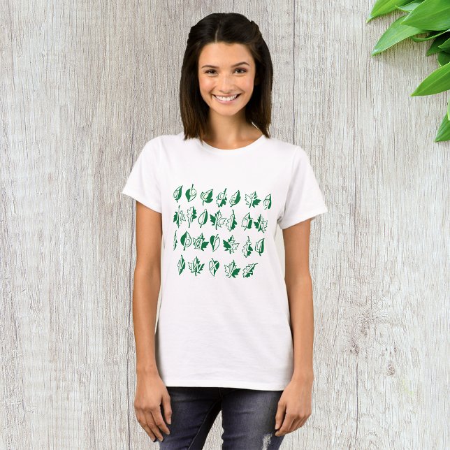 Grönt Alphabet Womens T-Shirt (Skapare uppladdad)