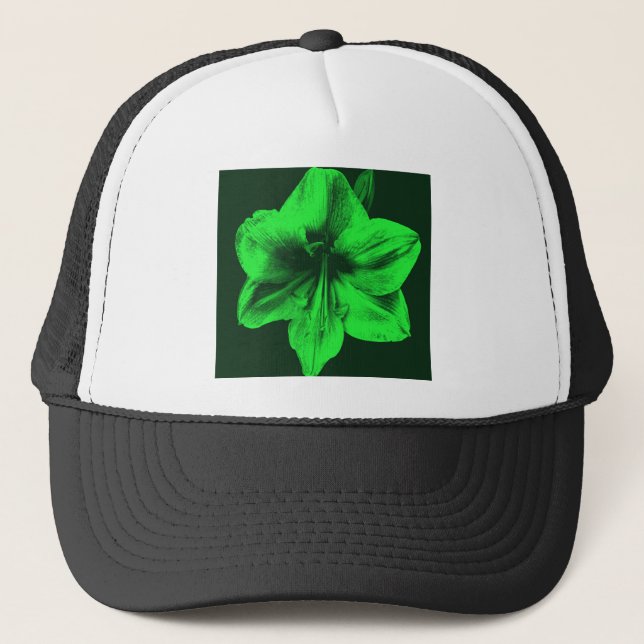 Grönt Amaryllis Truckerkeps (Framsida)