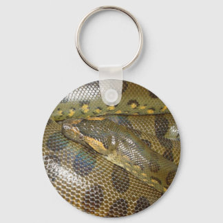 Grönt Anaconda Nyckelring
