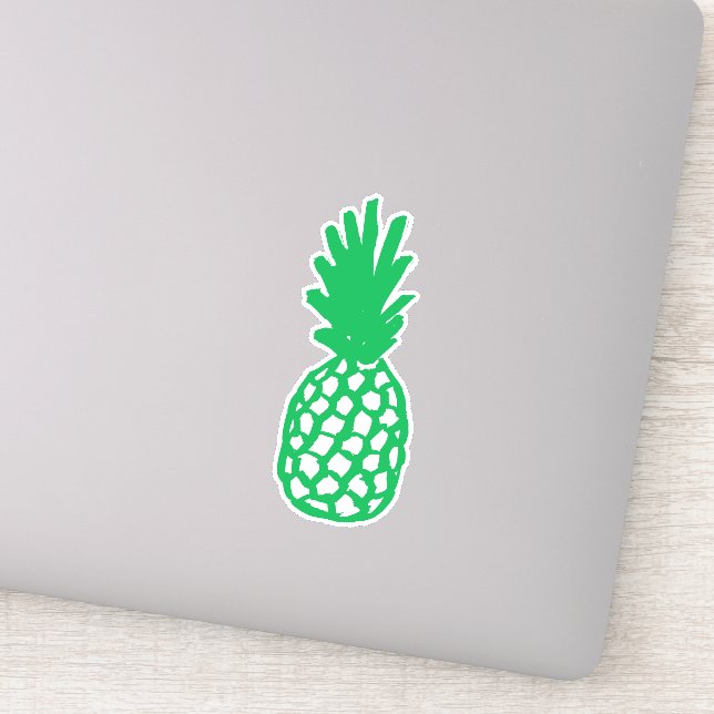 Grönt Ananas designmärke Klistermärken (Detalj)