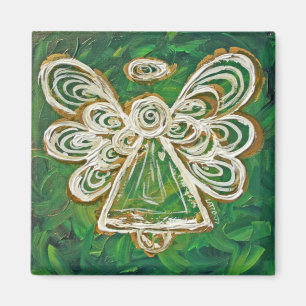 Grönt Angel Art Anpassningsbar Magnet Gifts