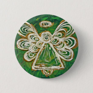 Grönt Angel Buttons eller Stift Knapp