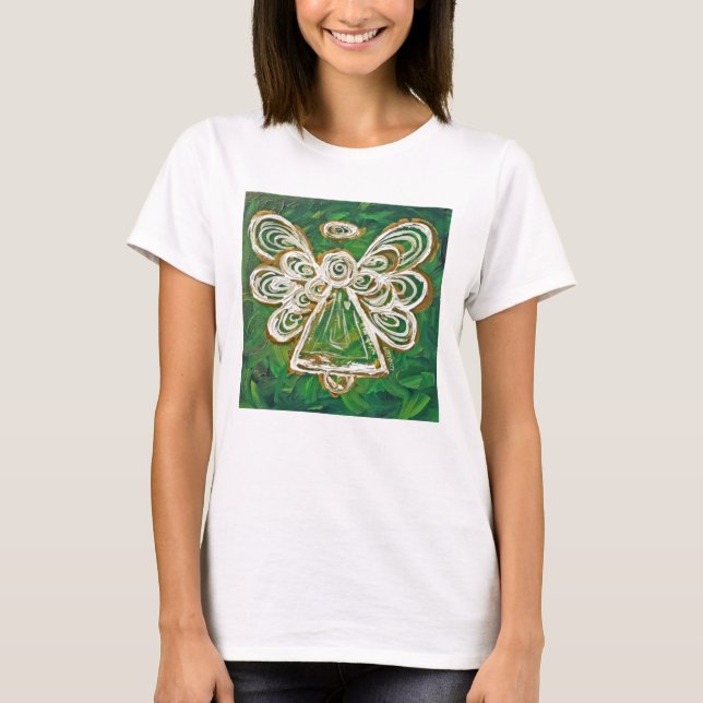Grönt Angel T-shirt (bild framtill) (Framsida)