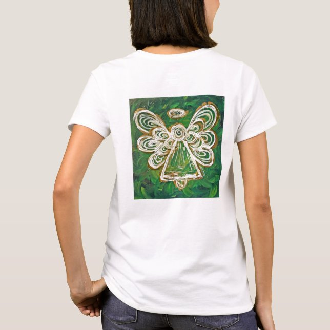 Grönt Angel T-shirt (bild på baksidan) (Baksida)