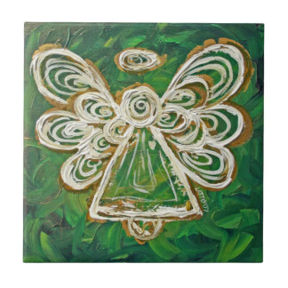 Grönt Angel Tile Gift Kakelplatta