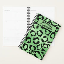 "Grönt Animal Print Planner
