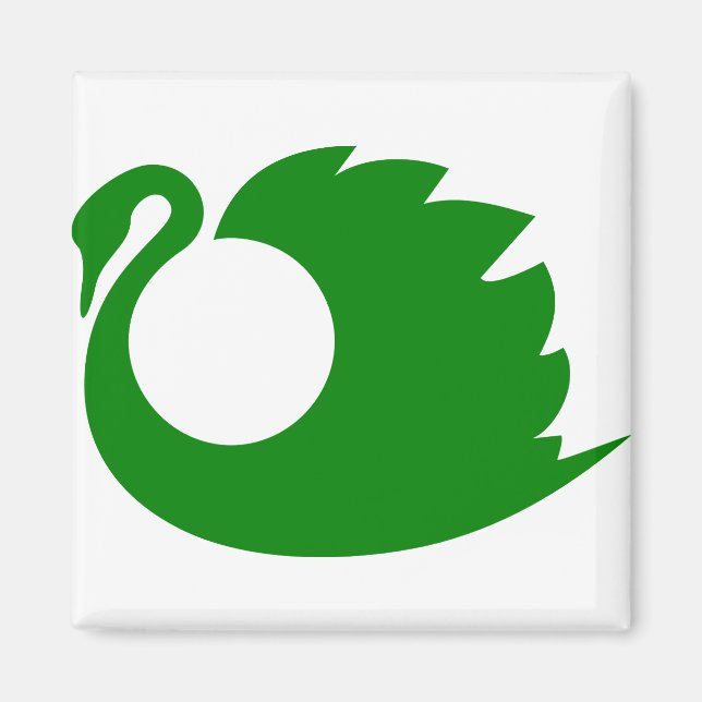 Grönt Anka Magnet (Framsidan)