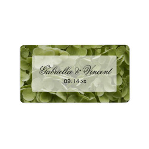 Grönt Annabelle Hydrangea Blommigt Wedding Favor M Adressetikett