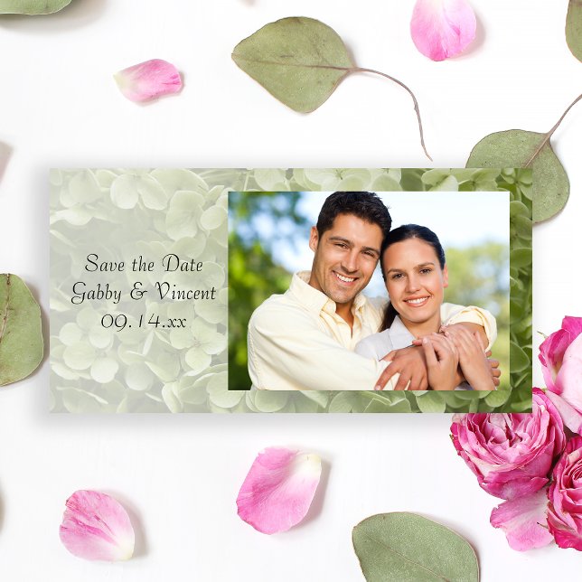 Grönt Annabelle Hydrangea Bröllop spara datum Spara Datumet (Skapare uppladdad)