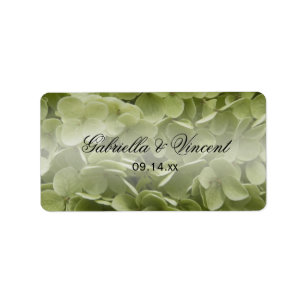 Grönt Annabelle Hydrangea Flower Bröllop Adressetikett