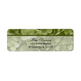 Grönt Annabelle Hydrangea Flower Returadress Etikett