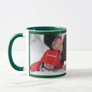 Grönt Anpassa fotopatall Gift Coffee Mugg