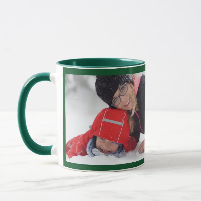 Grönt Anpassa fotopatall Gift Coffee Mugg (Vänster)