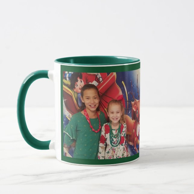 Grönt Anpassa fotopatall Gift Coffee Mugg (Vänster)