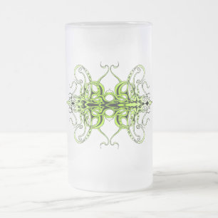 Grönt Anpassningsbar Tattodesign Frostat Ölglas