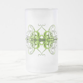 Grönt Anpassningsbar Tattodesign Frostat Ölglas
