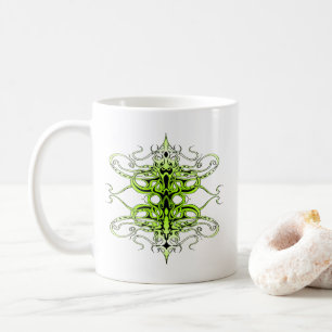 Grönt Anpassningsbar Tattodesign Kaffemugg