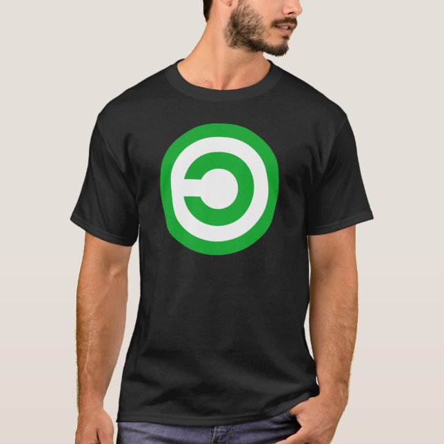 Grönt Anti-Tar copyrightt på Copyleft offentligt Tee (Framsida)
