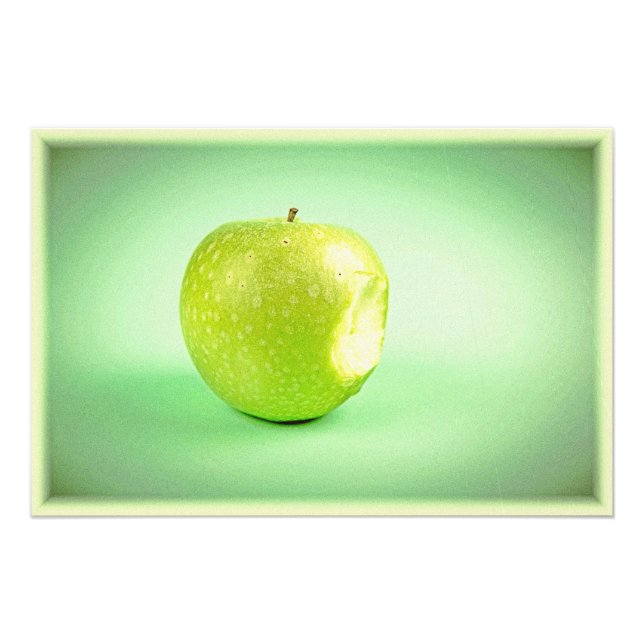 "Grönt Apple" Cute Photo. Köp nu Fototryck (Framsidan)