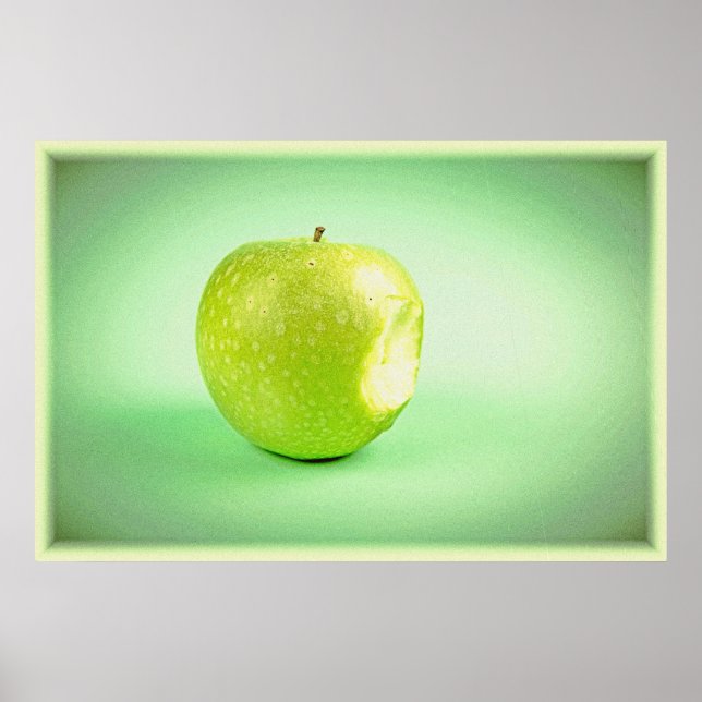 "Grönt Apple" Cute Photo. Köp nu Poster (Framsidan)