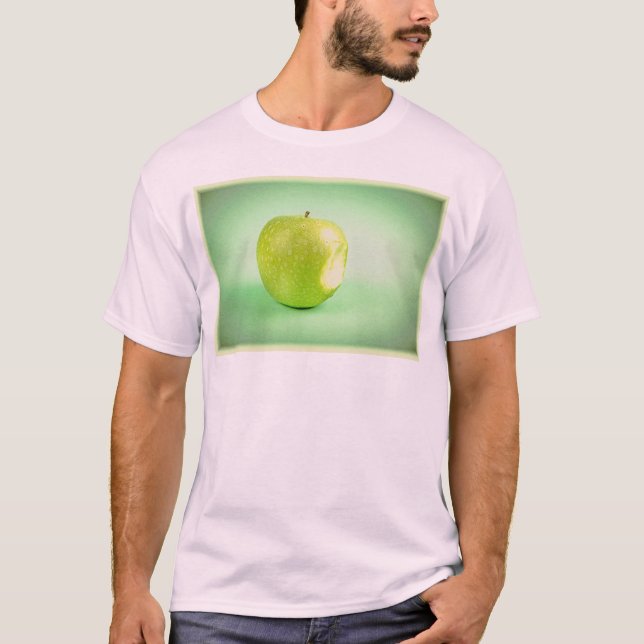"Grönt Apple" Cute Photo. Köp nu T Shirt (Framsida)