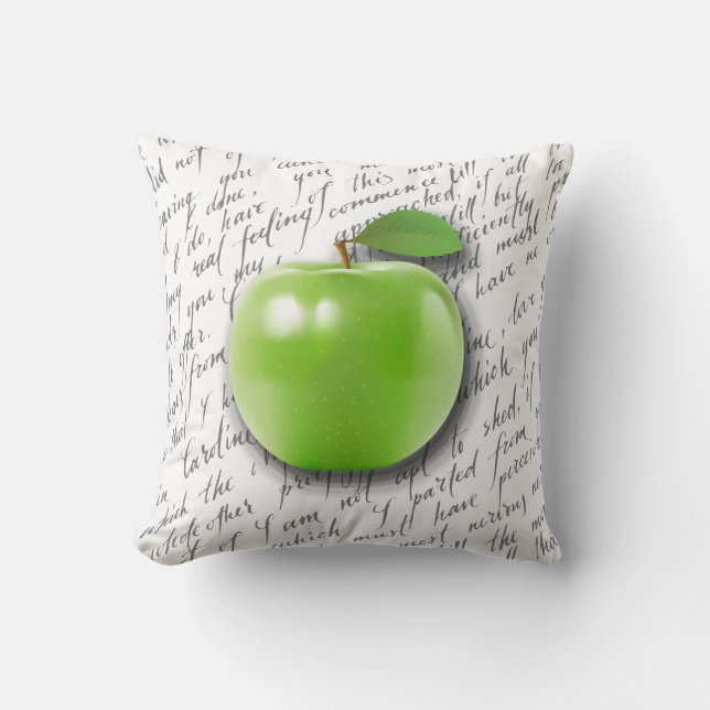 Grönt Apple Dekorativ kudde (Framsida)