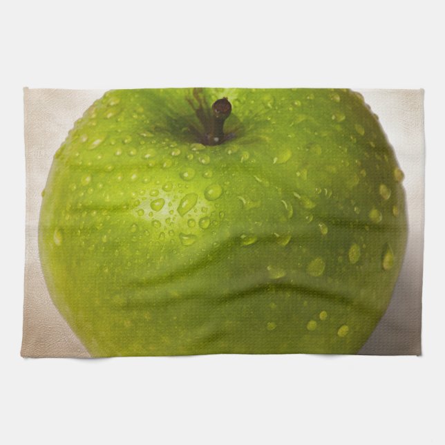 Grönt äpple kökshandduk (Horisontell)