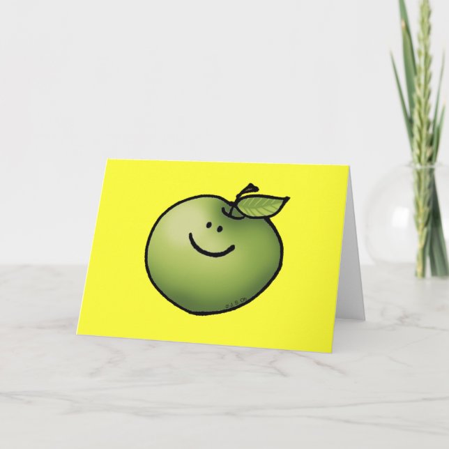 Grönt äpple kort (Framsida)