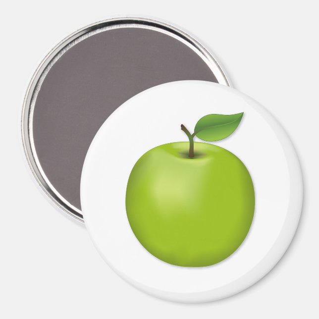 Grönt äpple  magnet (Front/Back)