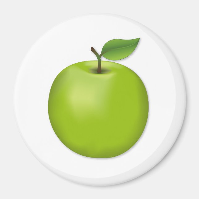 Grönt Apple Magnet (Framsidan)