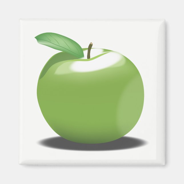 Grönt Apple Magnet (Framsidan)