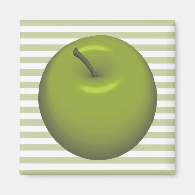 Grönt Apple Magnet (Framsidan)