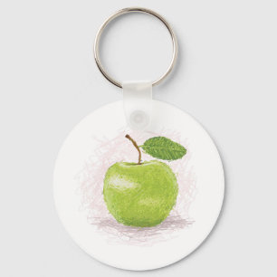 grönt äpple nyckelring
