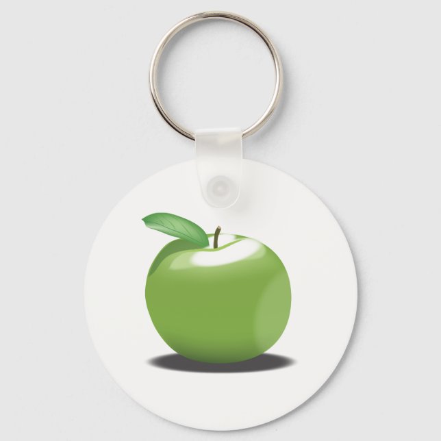 Grönt Apple Nyckelring (Framsida)
