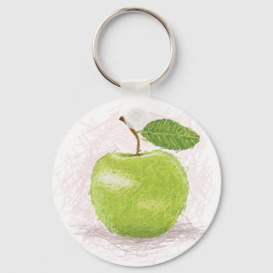 grönt äpple nyckelring