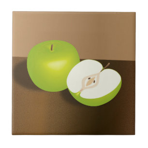 Grönt Apple och ett halvt liv Kakelplatta