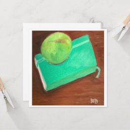 Grönt äpple och journal kort