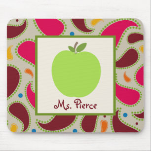 Grönt Apple/Paisley Lärare Musmatta