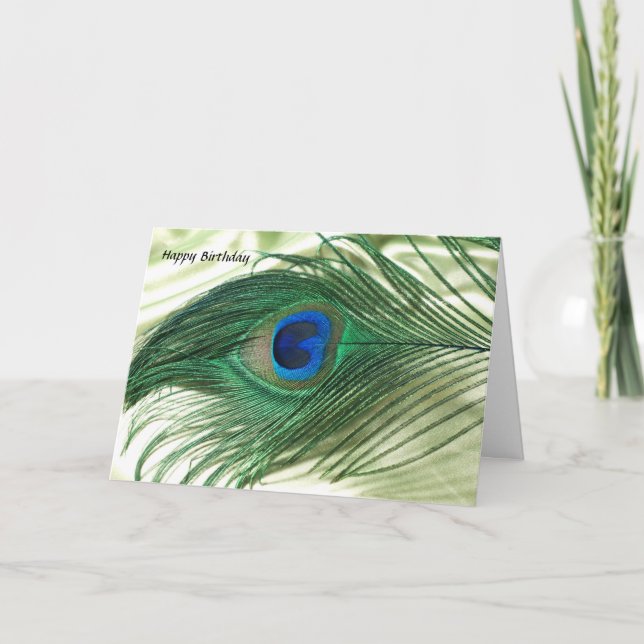 Grönt Apple Peacock Sill Life Kort (Framsida)