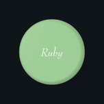 Grönt Apple Personlig Magnet<br><div class="desc">En underbar grönt som påminner om en grönt äpple. Vissa av produkterna innehåller också motsvarande grönt äpple och vitt polka dots. De är ett tomt redo för arbetsytan för texten eller bilden.</div>