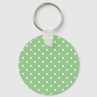 Grönt Apple Polka Dot Keychain Nyckelring