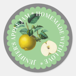 Grönt Apple Sylt Bevara Vintage etikett för