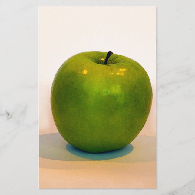 Grönt Apple Trio Brevpapper (Framsida)