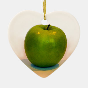 Grönt Apple Trio Julgransprydnad Keramik